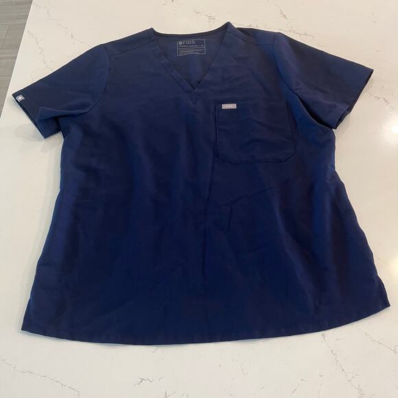 Figs Catarina One-Pocket Scrub Top Navy Size XL - Picture 2 of 4